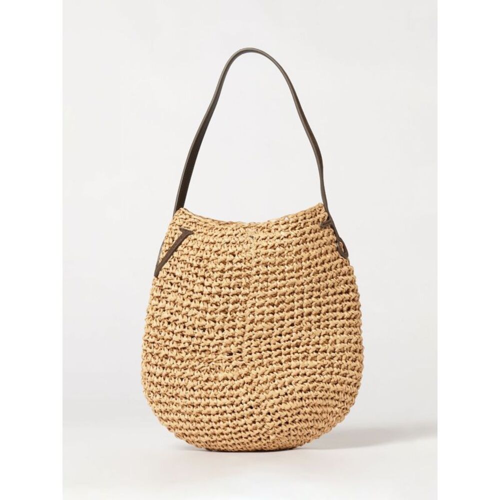 Jw Anderson Women Small Bulb Raffia Shoulder Bag Jw Anderson With Jw Monogram